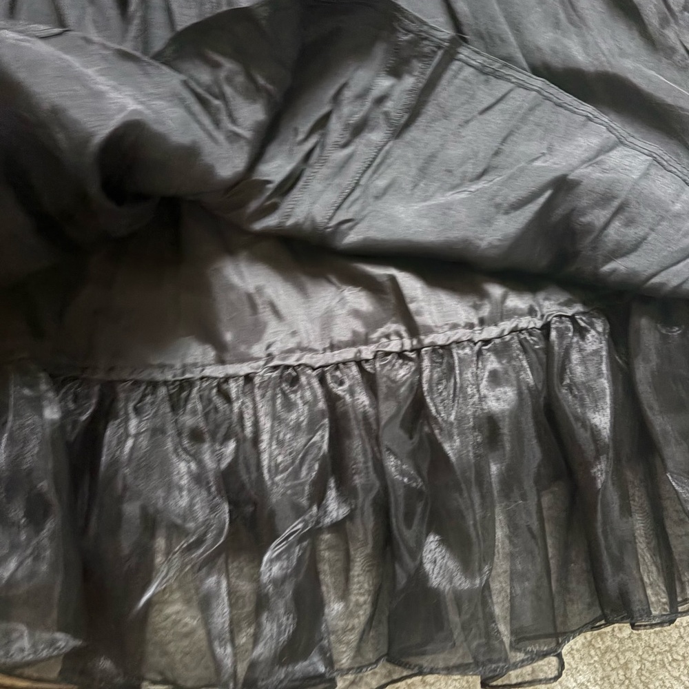 Vintage Apollo black whimsigoth fairy grunge taffeta dress, sz S (sz M juniors) - Picture 6 of 10